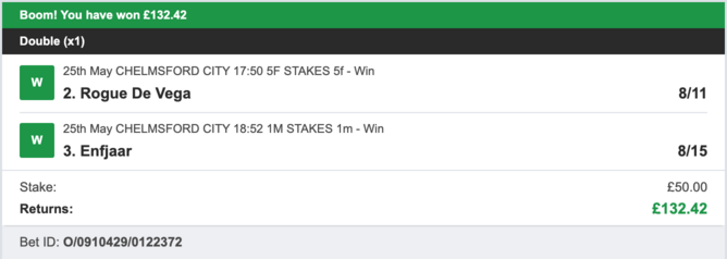 Billy's Bets - Winner - 25/05/2023